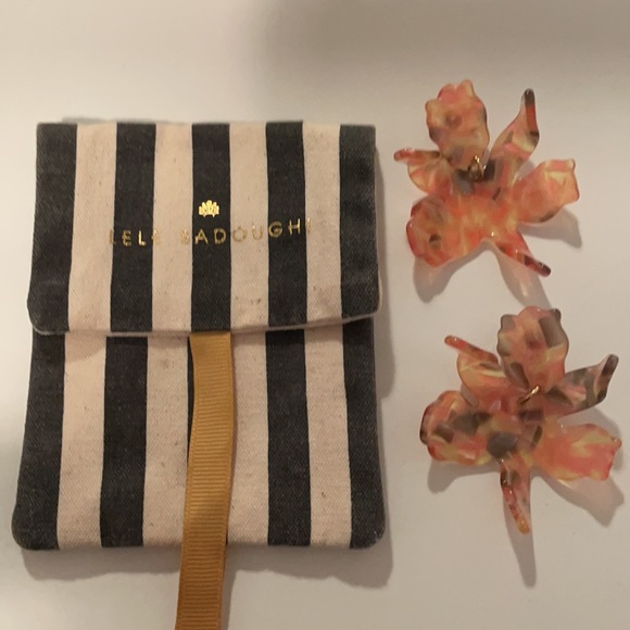 Lele Sadoughi Small Paper Lily Earrings - Picture 4 of 5